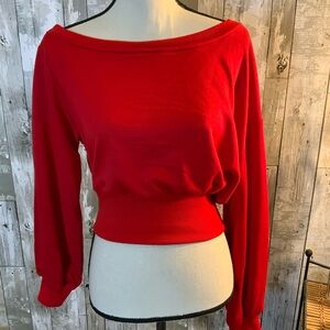 SHEIN ex wear wide neck crop sweatshirt. Size S